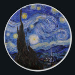 Vincent Van Gogh - The Starry night Ceramic Knob<br><div class="desc">The Starry Night / La nuit etoilee - Vincent Van Gogh in 1889</div>