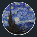 Vincent Van Gogh - The Starry night Ceramic Knob<br><div class="desc">The Starry Night / La nuit etoilee - Vincent Van Gogh in 1889</div>