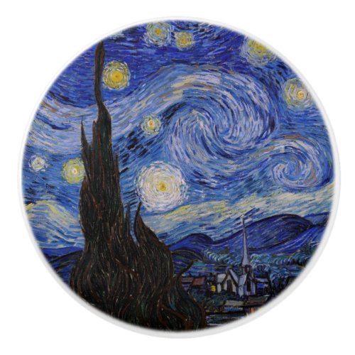 Vincent Van Gogh _ The Starry night Ceramic Knob