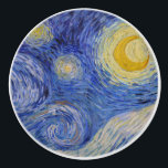 Vincent Van Gogh - The Starry night Ceramic Knob<br><div class="desc">The Starry Night / La nuit etoilee - Vincent Van Gogh in 1889</div>