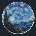 Vincent Van Gogh The Starry Night Ceramic Knob<br><div class="desc">Vincent Van Gogh's The Starry Night Detail</div>