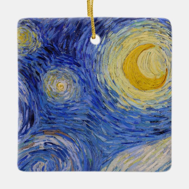 Vincent Van Gogh - The Starry night Ceramic Ornament (Front)