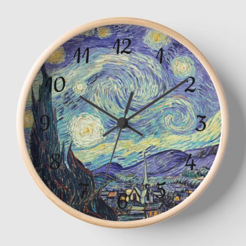 Vincent Van Gogh The Starry Night    Clock
