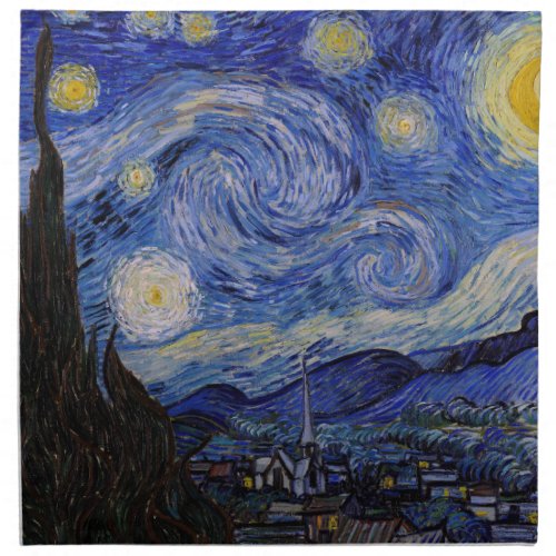 Vincent Van Gogh _ The Starry night Cloth Napkin