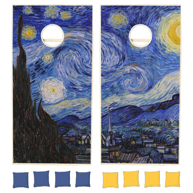 Vincent Van Gogh - The Starry night Cornhole Set (Set)