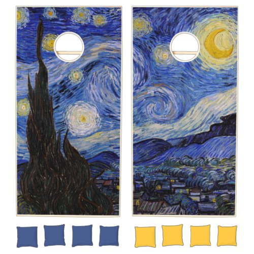 Vincent Van Gogh _ The Starry night Cornhole Set