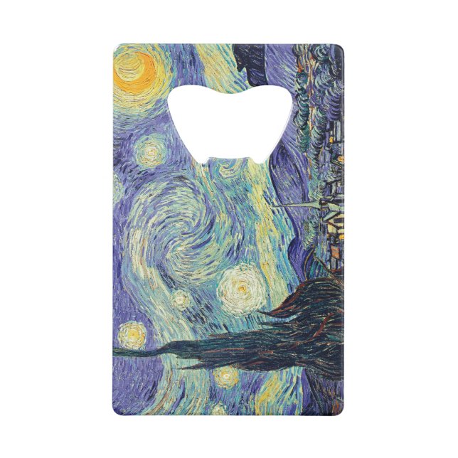 Vincent Van Gogh The Starry Night  Credit Card Bottle Opener (Front)