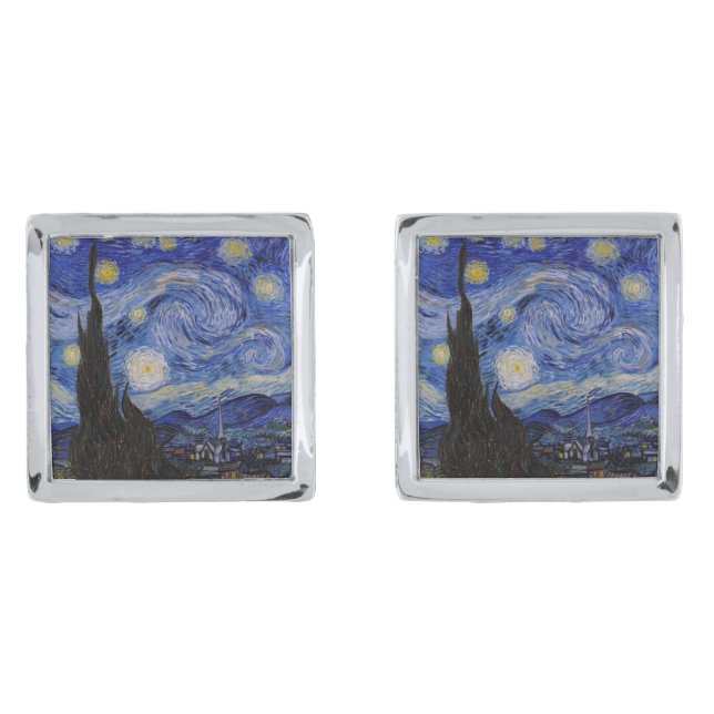 Vincent Van Gogh - The Starry night Cufflinks (Front)