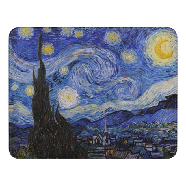 Vincent Van Gogh - The Starry night Door Sign (Contemporary Front)