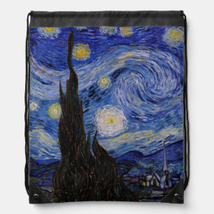 Vincent Van Gogh - The Starry night Drawstring Bag