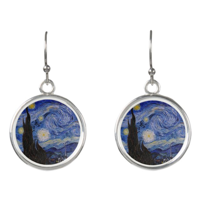 Vincent Van Gogh - The Starry night Earrings (Front)