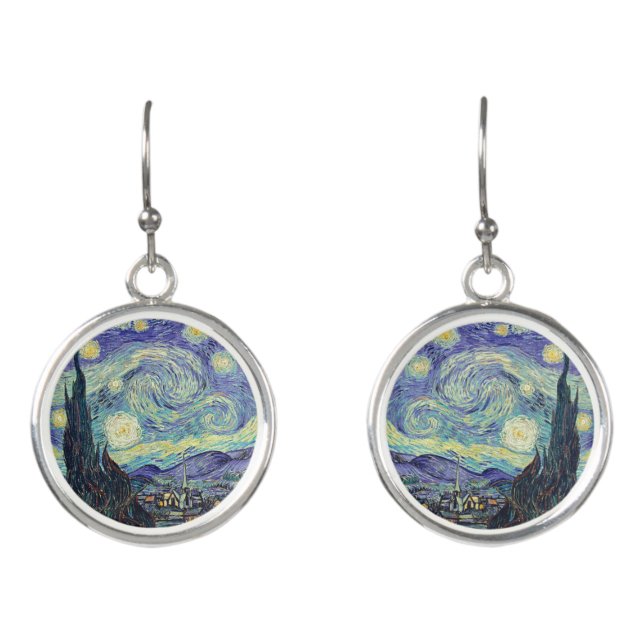 Vincent Van Gogh The Starry Night   Earrings (Front)