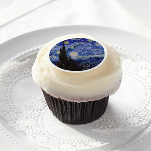 Vincent Van Gogh _ The Starry night Edible Frosting Rounds