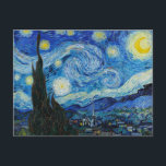Vincent Van Gogh The Starry Night Fine Art Holiday Postcard<br><div class="desc">Vincent Van Gogh's The Starry Night (1889)</div>