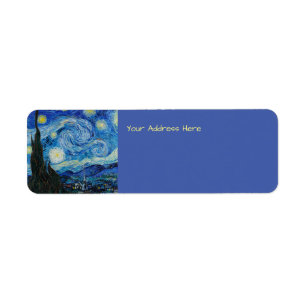 Vincent Van Gogh The Starry Night Fine Art Label