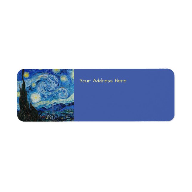 Vincent Van Gogh The Starry Night Fine Art Label (Front)