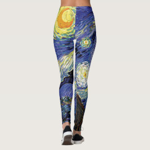 Vincent Van Gogh - The Starry Night Fine Art Leggings