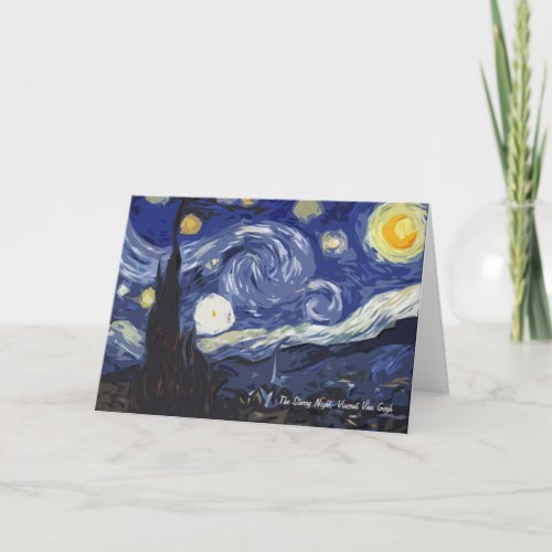 Vincent Van Gogh The Starry Night Fine Art Poster Card