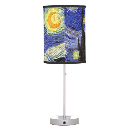 Vincent Van Gogh - The Starry Night Fine Art Table Lamp (Back)
