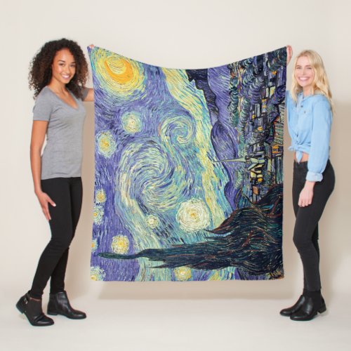 Vincent Van Gogh The Starry Night  Fleece Blanket