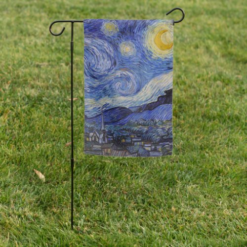 Vincent Van Gogh _ The Starry night Garden Flag