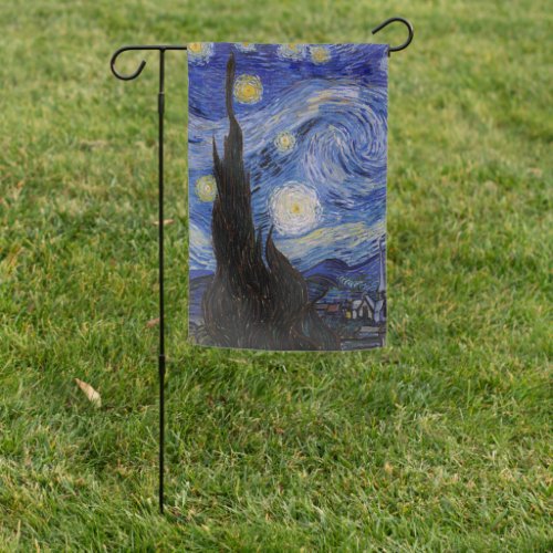 Vincent Van Gogh _ The Starry night Garden Flag