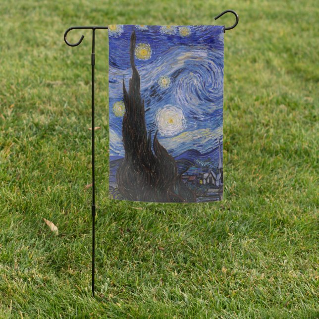Vincent Van Gogh - The Starry night Garden Flag (In SItu)
