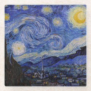 Vincent Van Gogh - The Starry night Glass Coaster
