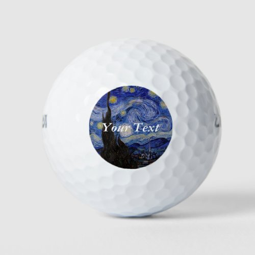 Vincent Van Gogh _ The Starry night Golf Balls