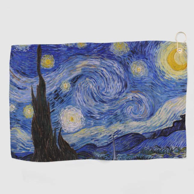 Vincent Van Gogh - The Starry night Golf Towel (Horizontal)
