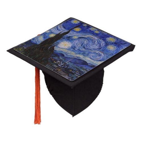 Vincent Van Gogh _ The Starry night Graduation Cap Topper