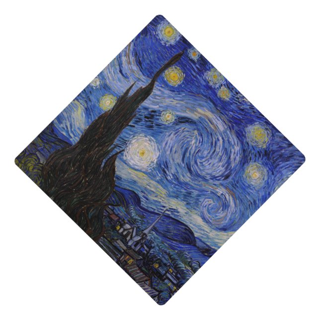Vincent Van Gogh The Starry night Graduation Cap Topper