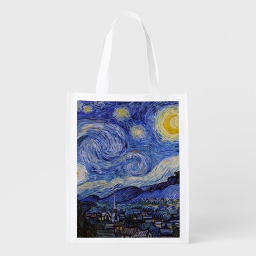 Vincent Van Gogh _ The Starry night Grocery Bag