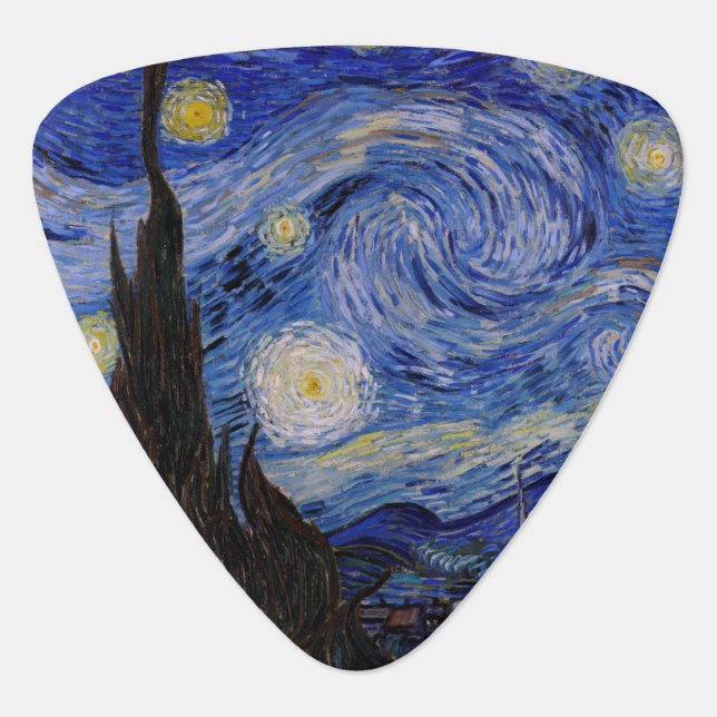 Vincent Van Gogh - The Starry night Guitar Pick (Front)
