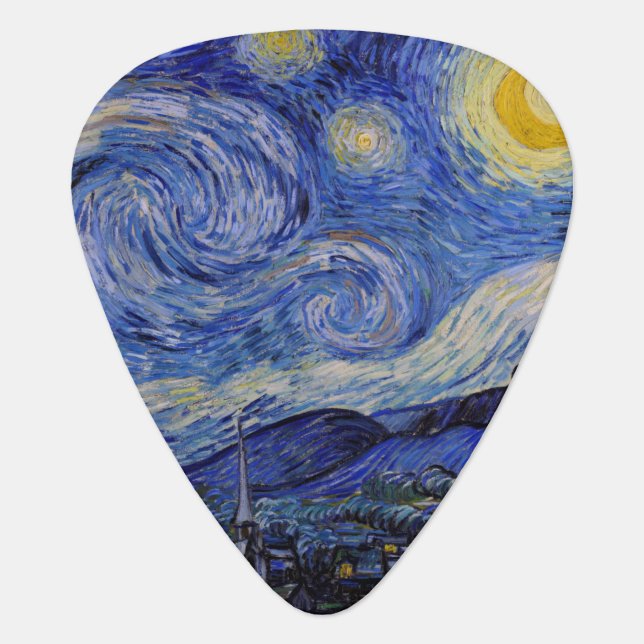 Vincent Van Gogh - The Starry night Guitar Pick (Front)