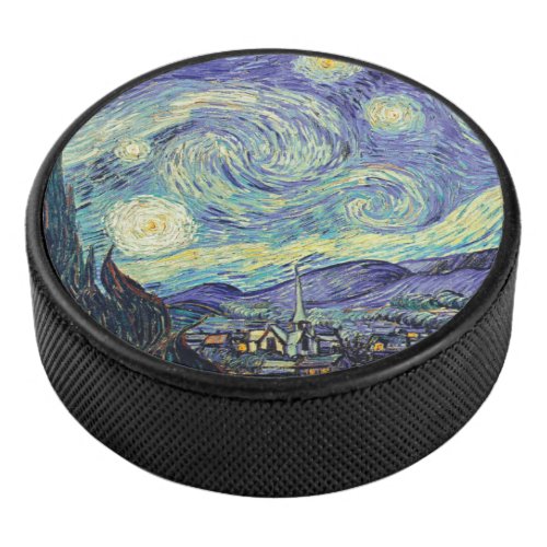 Vincent Van Gogh The Starry Night  Hockey Puck