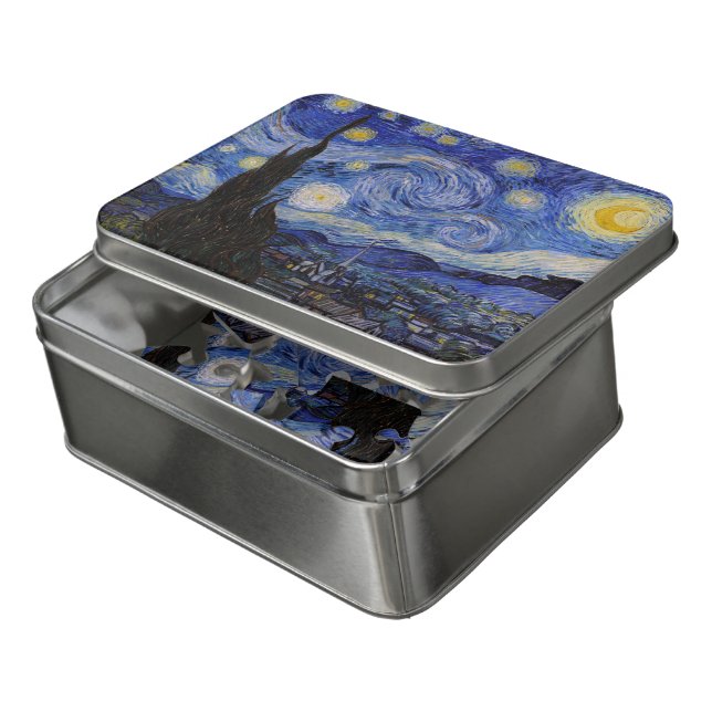 Vincent Van Gogh - The Starry night Jigsaw Puzzle (Lid Open)