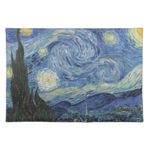 Vincent van Gogh   The Starry Night, June 1889 Cloth Placemat