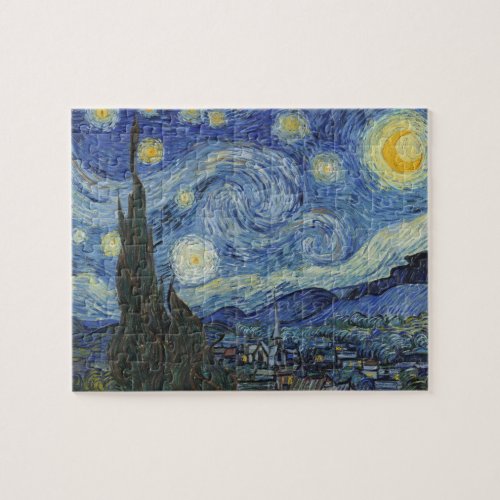 Vincent van Gogh  The Starry Night June 1889 Jigsaw Puzzle