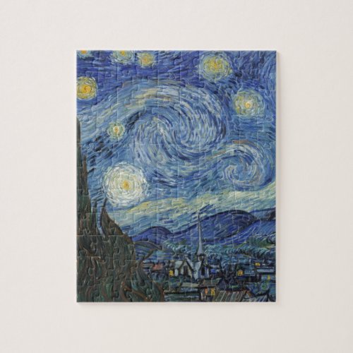 Vincent van Gogh  The Starry Night June 1889 Jigsaw Puzzle