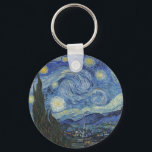 Vincent van Gogh | The Starry Night, June 1889 Keychain<br><div class="desc">VAN GOGH->Post-Impressionist, stars, star, nocturne, landscape, church spire, moon, moonlight, tree, sky, cosmic, St, Remy, Provence, French, Saint-Remy, Post-Impressionism, iconic\\The Starry Night,  June 1889 (oil on canvas),  Gogh,  Vincent van (1853-90) / Museum of Modern Art,  New York,  USA / The Bridgeman Art Library | Image Collection Number: XOS702746</div>