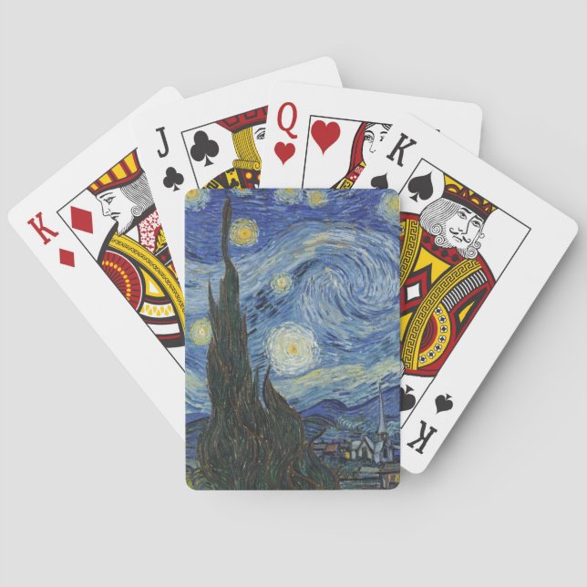 Vincent van Gogh | The Starry Night, June 1889 Poker Cards (Back)