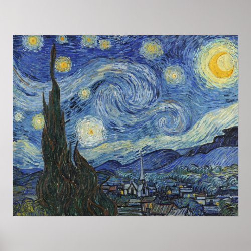 Vincent van Gogh  The Starry Night June 1889 Poster
