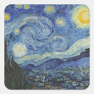 Vincent van Gogh The Starry Night, June 1889 Square Sticker