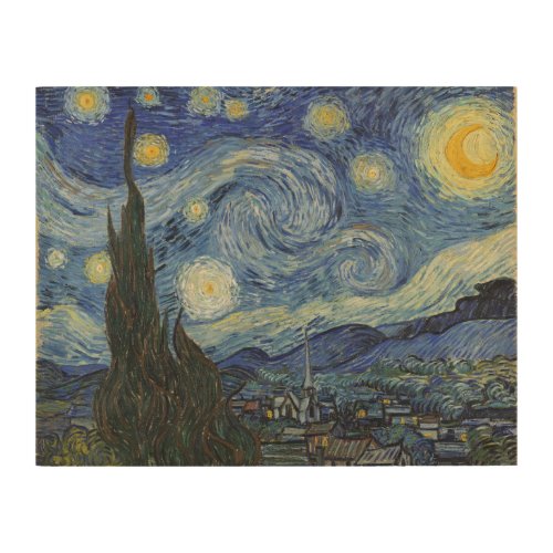 Vincent van Gogh  The Starry Night June 1889 Wood Wall Decor