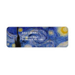 Vincent Van Gogh - The Starry night Label<br><div class="desc">The Starry Night / La nuit etoilee - Vincent Van Gogh in 1889</div>