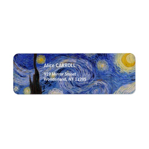 Vincent Van Gogh _ The Starry night Label