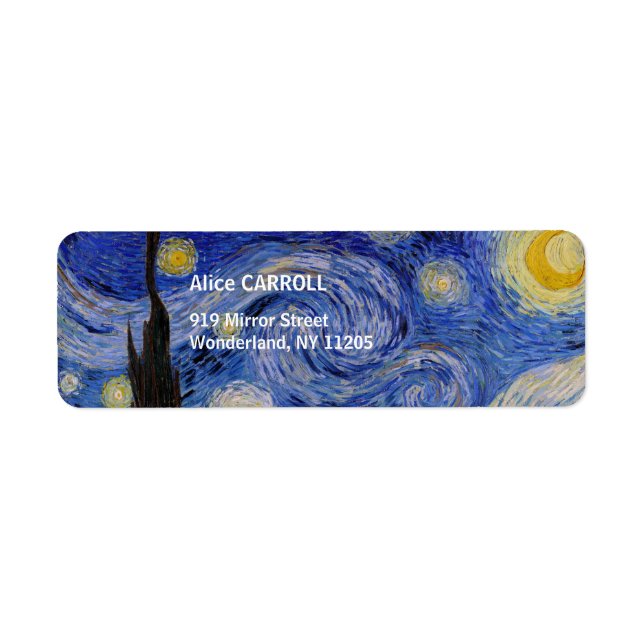 Vincent Van Gogh - The Starry night Label (Front)