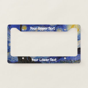 Vincent Van Gogh - The Starry night License Plate Frame