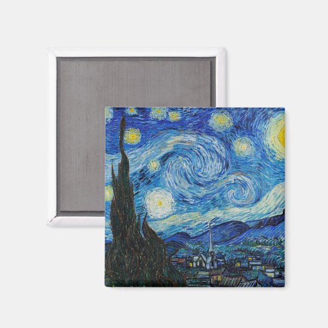 Vincent Van Gogh The Starry Night Magnet (Front/Back)